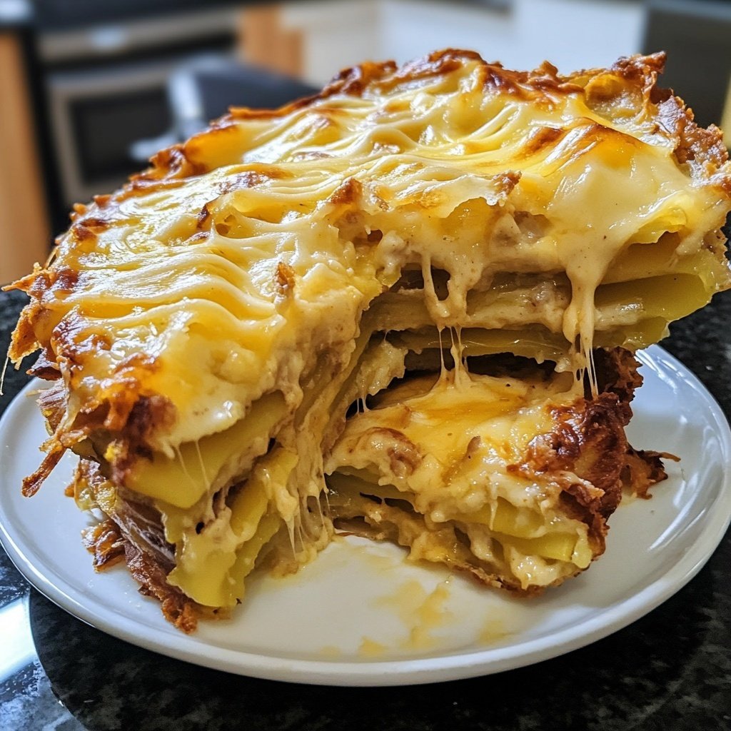 Kartoffelauflauf mit Senfsauce