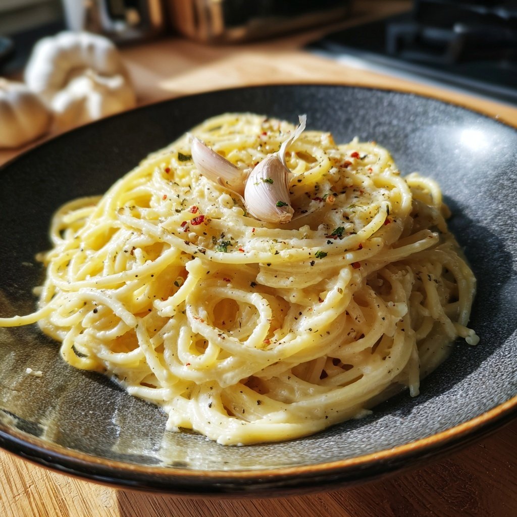 Schnell & Einfach 15-Minuten Knoblauchpasta