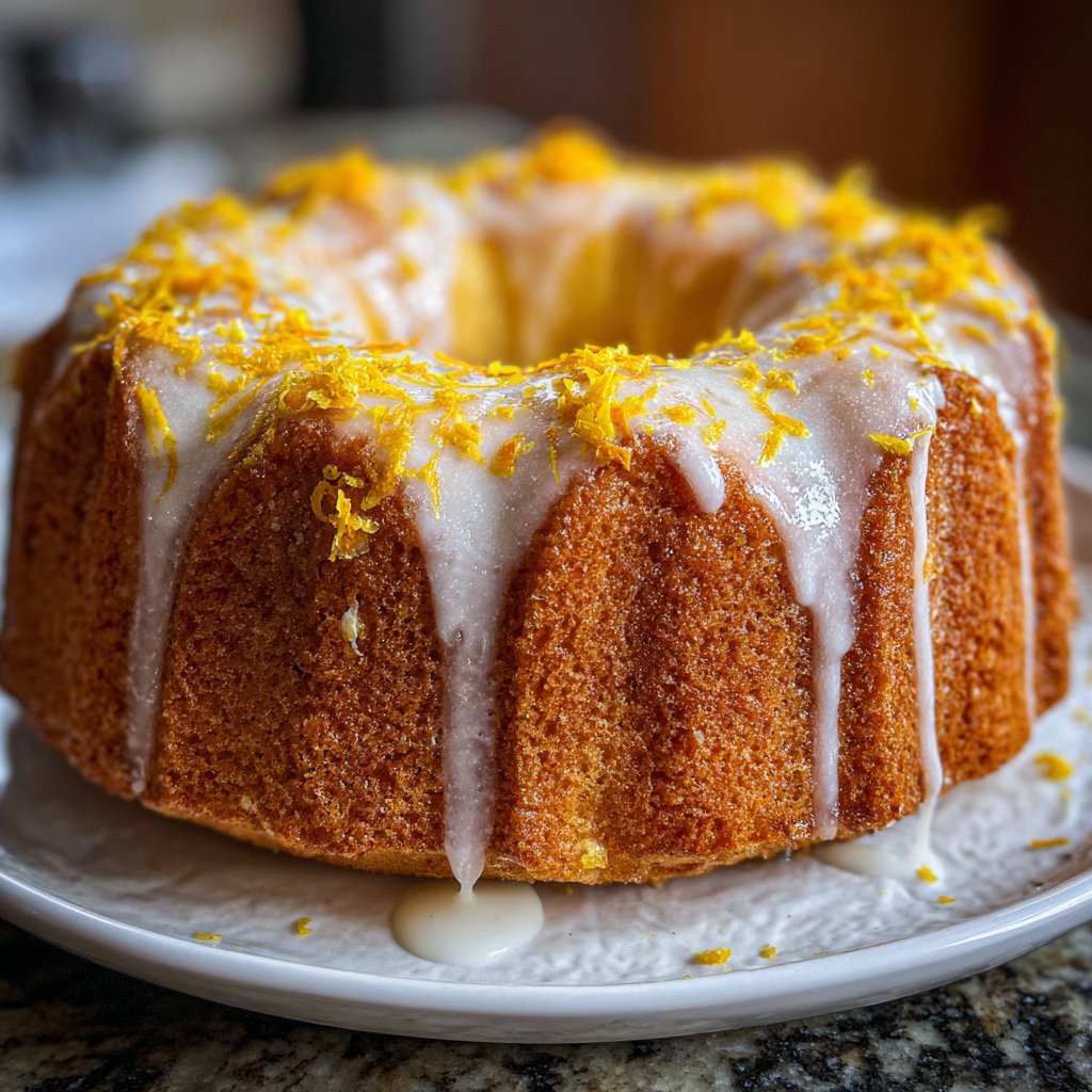 Zitronenkuchen mit Zitronenabrieb