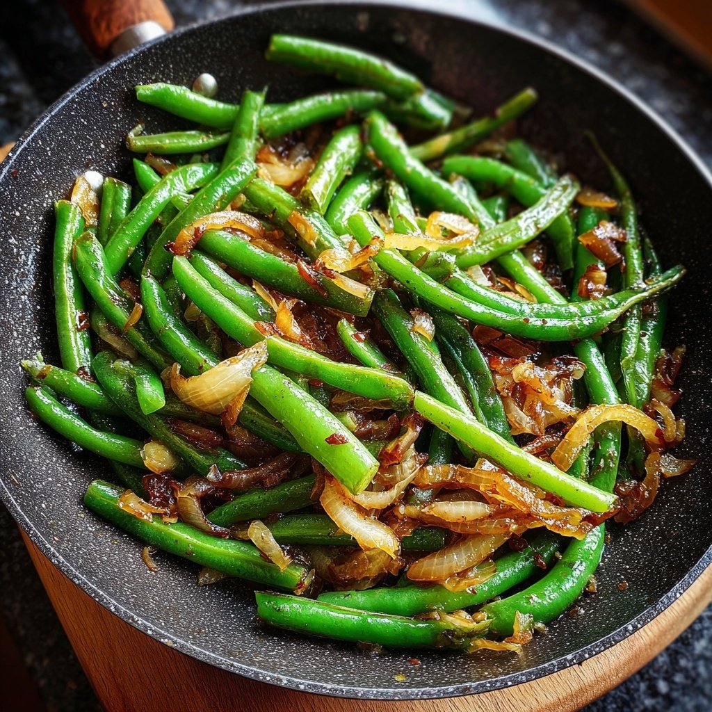 Schnibbelbohnen Pfanne – Low Carb