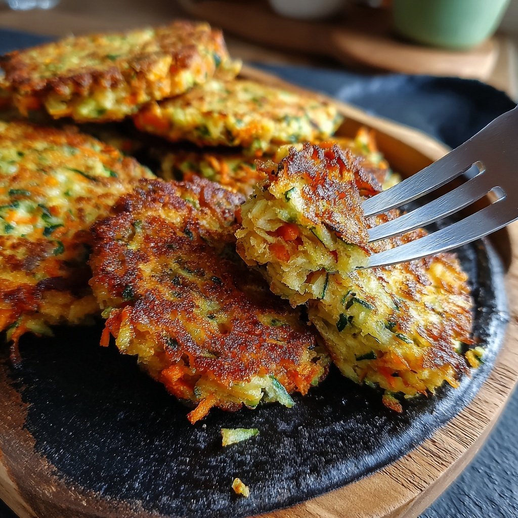 Zucchini-Karotten-Puffer