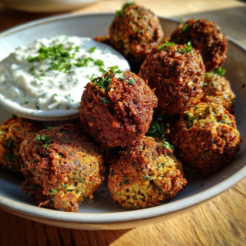 Falafel mit Joghurt-Dip