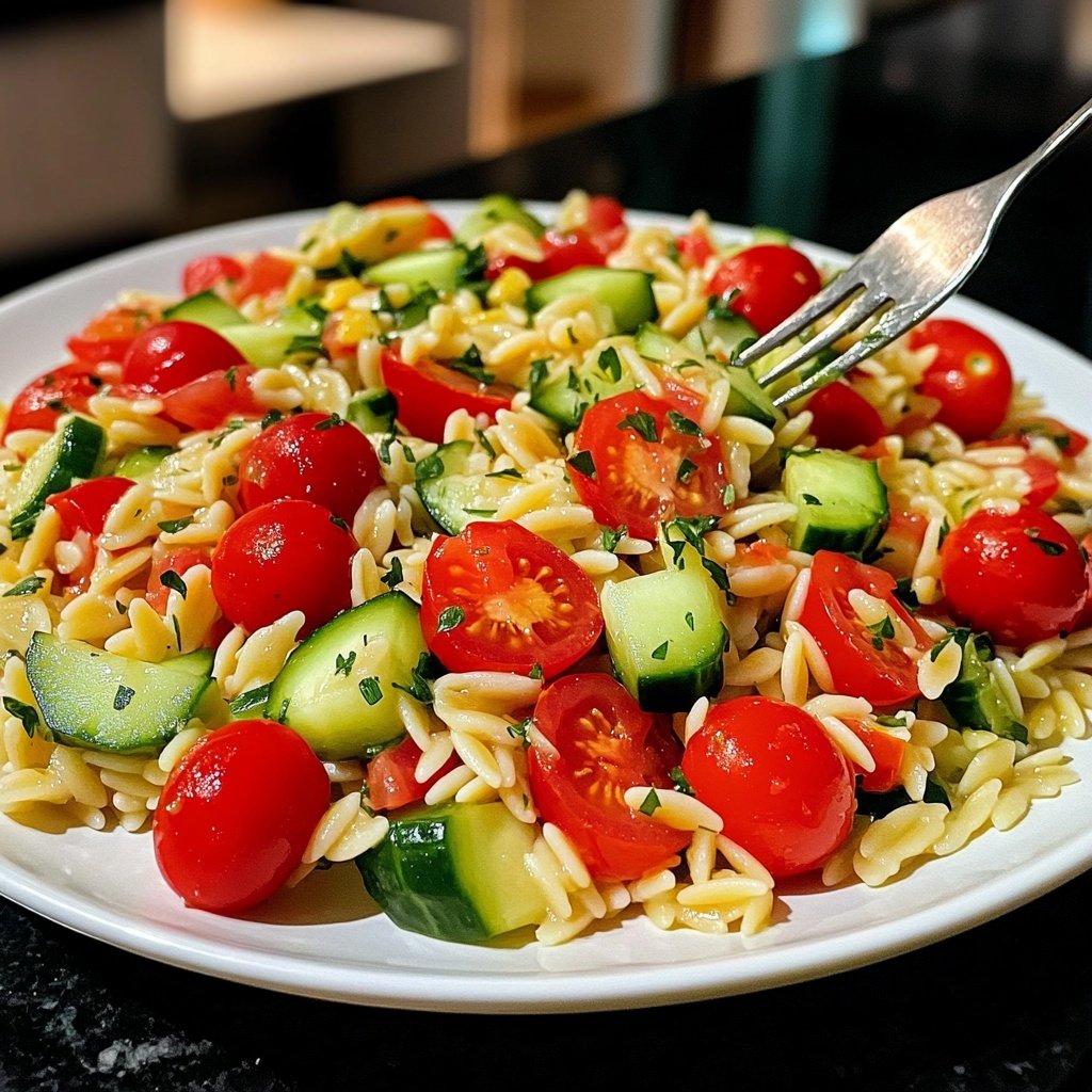 Mediterraner Orzo-Salat nach Omas Rezept