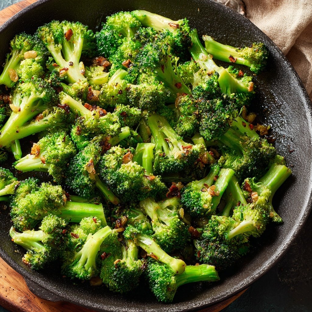 Brokkoli Pfanne Mit Knoblauch