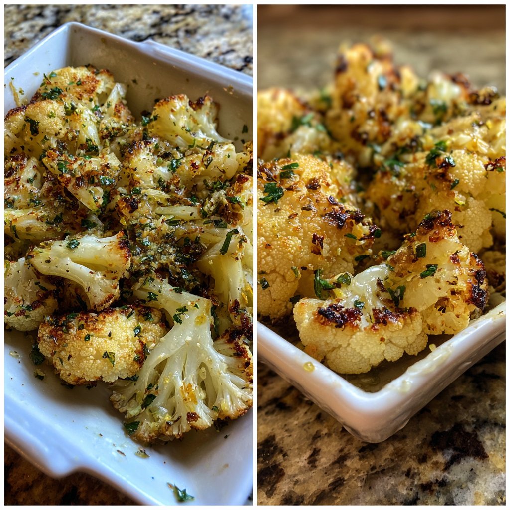 Blumenkohl mit Knoblauch und Zitrone