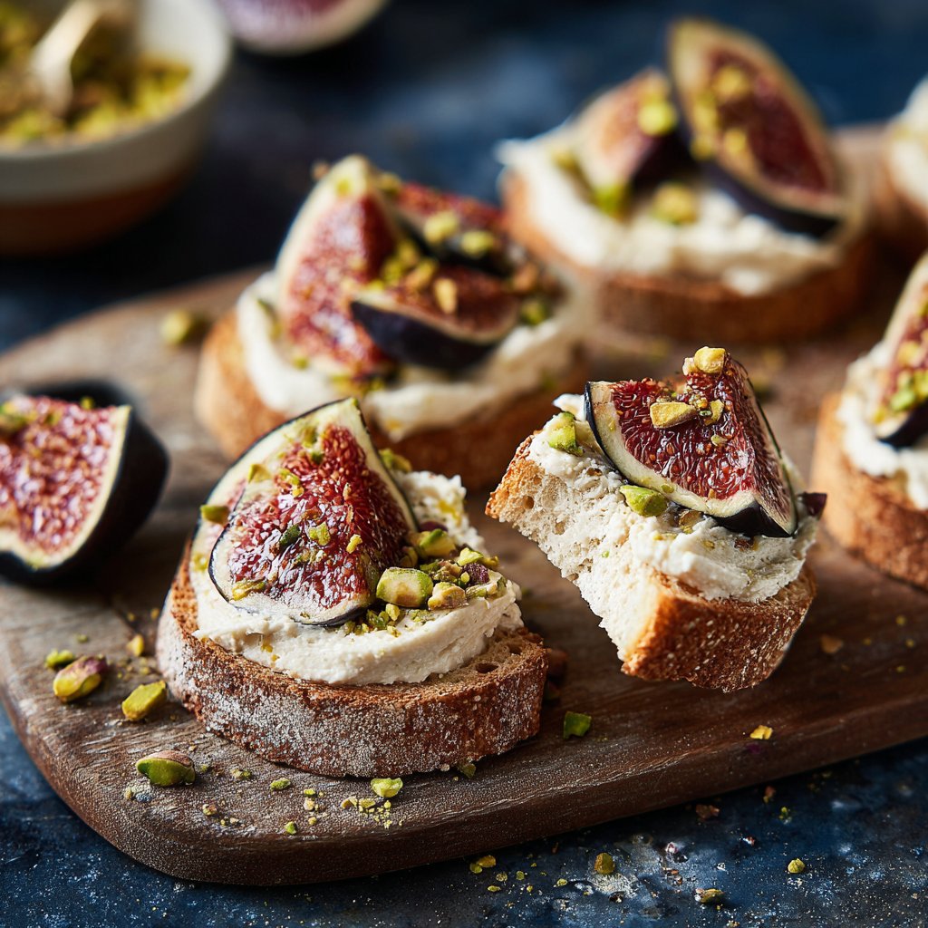 Canapés mit Feigenaufstrich